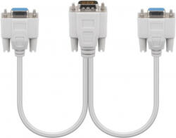 Goobay VGA - 2xVGA M/F adapter 0.2m fehér (95138)