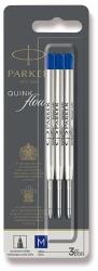 Parker QuinkFlow M, kék, 3 db