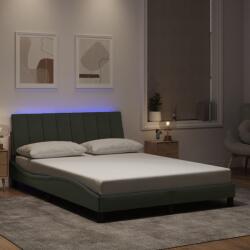 vidaXL világosszürke bársony ágykeret LED-világítással 120 x 200 cm (3213769)