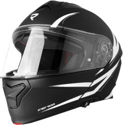 Street Racer Cască de motocicletă flip-up Street Racer Fury alb-negru mat (STRFURYBLWHFF935SV)