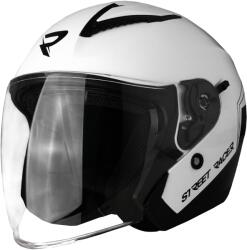 Street Racer Casca de motocicleta Street Racer Sonic deschisa alb-negru lucios (STRSONICWHBLOF868-2)