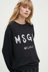 MSGM pamut melegítőfelső fekete, női, nyomott mintás, 3741MDM513G. 247799 - fekete M