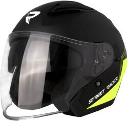 Street Racer Casca de motocicleta Street Racer Sonic deschisa negru mat-galben fluo (STRSONICBLYELOF868-2) - motozem - 284,60 RON