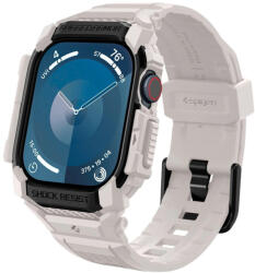 Spigen Apple Watch 10 (46mm) Tok és Szíj - Spigen Rugged Armor Pro - Bézs (ACS08607)