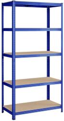 SONGMICS Nagy teherbírású 5 szintes fém tároló polc, salgó polc 200x100x50cm, kék (GLR050Q01) - tutihome