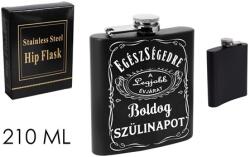 Laposüveg rozsdamentes acél 210ml Egészségedre, Boldog Szülinapot felirattal