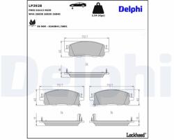 DELPHI set placute frana, frana disc DELPHI LP3928 - centralcar