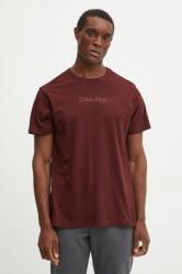 Calvin Klein Underwear pizsama felső barna, sima, 000NM2748E - barna S