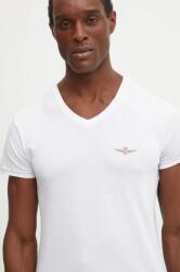 Aeronautica Militare t-shirt fehér, férfi, sima, AM1UTI004 - fehér XL
