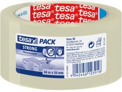 tesa STRONG Csomagolószalag, PP, akril, csendes, átlátszó, 66m: 50mm (57167-00000-07) (57167-00000-07)