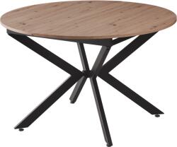 Mobikon Masa extensibila dining MDF stejar artisan neagra Abero 100x100-140x75 cm (0000378130)
