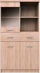Mobikon Vitrina PAL stejar sonoma Topty 80x34x145 cm (0000370874) Vitrina