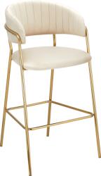 Mobikon Scaun bar catifea bej crom auriu Dasmin 55x58x107 cm (0000393525)