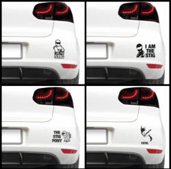 4 Decor Sticker auto - The Stig (pachet)