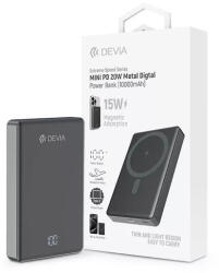 DEVIA ST107939 Extreme Speed Series Mini Metal Digital PD 20W 10.000 mAh szürke powerbank (ST107939) - haztartasibolt