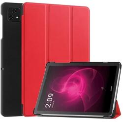 Gigapack T Tablet 5G ( 2023 ) tok álló, bőr hatású (aktív flip, oldalra nyíló, trifold, asztali tartó) piros (GP-153199)