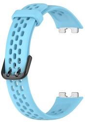 Gigapack Huawei Band 8 pótszíj (egyedi méret, szilikon, lyukacsos, légáteresztő) világoskék (GP-150447)