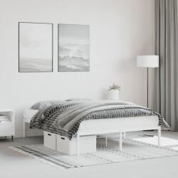 vidaXL fehér fém ágykeret 140 x 200 cm (373674)