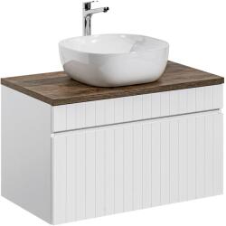 Comad Készlet szekrény Comad Iconic White ICONIC WHITE 82-80-D-1S, mosdótál Comad Smile UM-6254SMILE50DP, SANTAFEOAK89-080-A
