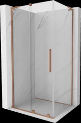 Mexen Velar L, tolóajtós zuhanykabin 120 x 70 cm, 8mm átlátszó üveg, rézmatt, 871-120-070-03-65 (871-120-070-03-65)