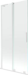 Mexen Velar L, 2 szárnyas eltolható kádparaván 90 x 150 cm, 8mm átlátszó üveg, fehér profil, 896-090-003-01-20 (896-090-003-01-20)