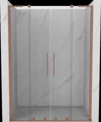 Mexen Velar L Duo, tolózuhanyajtó nyitáshoz 140 cm, 8 mm átlátszó üveg, rézmatt, 871-140-003-02-65 (871-140-003-02-65)
