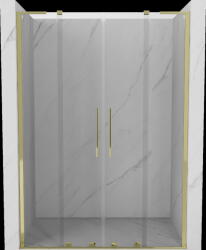 Mexen Velar L Duo, tolózuhanyajtó nyitáshoz 140 cm, 8 mm átlátszó üveg, arany fényes, 871-140-003-02-50 (871-140-003-02-50)