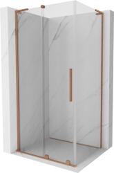 Mexen Velar L, tolóajtós zuhanykabin 120 x 90 cm, 8mm átlátszó üveg, rézmatt, 871-120-090-03-65 (871-120-090-03-65)