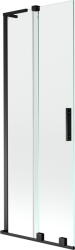 Mexen Velar L, 2 szárnyas eltolható kádparaván 75 x 150 cm, 8mm átlátszó üveg, fekete matt, 896-075-003-01-70 (896-075-003-01-70)