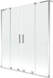 Mexen Velar L Duo, 2 szárnyas eltolható kádparaván 160 x 150 cm, 8mm átlátszó üveg, króm, 896-160-003-02-01 (896-160-003-02-01)