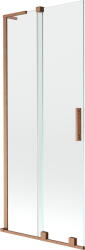 Mexen Velar L, 2 szárnyas eltolható kádparaván 80 x 150 cm, 8mm átlátszó üveg, rézmatt, 896-080-003-01-65 (896-080-003-01-65)