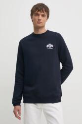 Tommy Hilfiger pamut melegítőfelső sötétkék, férfi, nyomott mintás, MW0MW35528 - sötétkék L