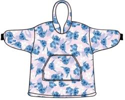 Halantex Disney Lilo és Stitch, A csillagkutya Light Rose belebújós plüss polár takaró, poncsó 3-6 év (AYM076257)