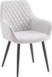 Mobikon Fotoliu de design textil gri metal negru Oskor 55.5x58.5x83.5 cm (0000393529)