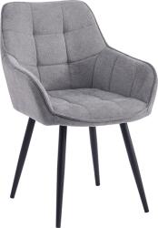 Mobikon Fotoliu de design textil gri metal negru Marken 58.5x62x86 cm (0000393526)