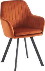 Mobikon Fotoliu de design catifea teracota metal negru Auril 57x56x87.5 cm (0000393532)