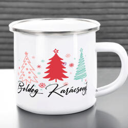 Karácsonyi Fém bögre "Boldog Karácsonyt" 360 ml (DO129183-ALU-MUG)