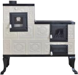 eSemineu Terracotta stove Type Azteca Boot 10 kW white left