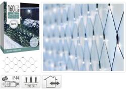  LED háló fényfüzér 160 db 2x1m+3 m beltéri/kültéri hideg fehér