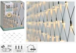  LED háló fényfüzér 160 db 2x1m+3 m beltéri/kültéri meleg fehér
