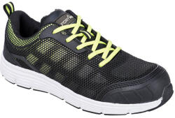 Portwest FT15 Steelite Tove Trainer S1P Fekete / Zöld - 37 (FT15BGN37)