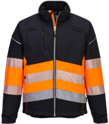 Portwest PW375 PW3 Hi-Vis Class 1 Softshell kabát (3L) Fekete/Narancs - XXL (PW375BKOXXL)