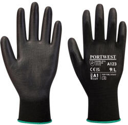 Portwest A123 Latexmentes PU kesztyű - Teljes karton (144 pár) Fekete - XL (A123K8RXL)