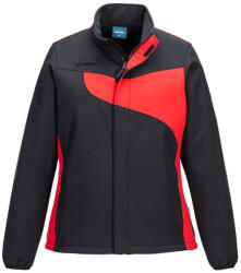 Portwest PW278 PW2 női Softshell kabát (2L) Fekete/Piros - XL (PW278BDRXL)