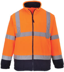 Portwest F301 Láthatósági kontraszt polár pulóver Narancs/Navy - XXL (F301ONRXXL)