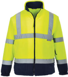 Portwest F301 Láthatósági kontraszt polár pulóver Sárga/Navy - 4XL (F301YNR4XL)