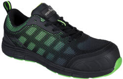 Portwest FT35 Compositelite Ogwen félcipő S1P Fekete / Zöld - 38 (FT35BGN38)
