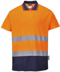 Portwest S174 Kéttónusú Cotton Comfort póló Narancs/Navy - 3XL (S174ONRXXXL)
