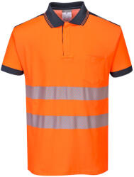 Portwest T180 PW3 Hi-Vis pólóing S/S Narancs/Navy - XL (T180ONRXL)