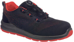Portwest FT08 Compositelite Wire Lace Biztonsági Trainer S1P Fekete / Piros - 39 (FT08BKD39)